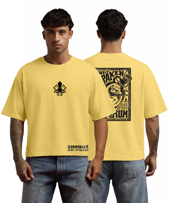 Mens Cotton Oversized Graphic T-Shirt | Front & Back Print