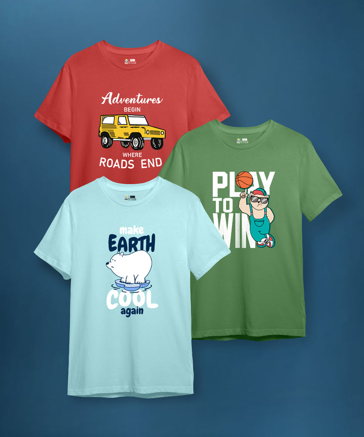 BOYS TSHIRT (PACK OF 3)