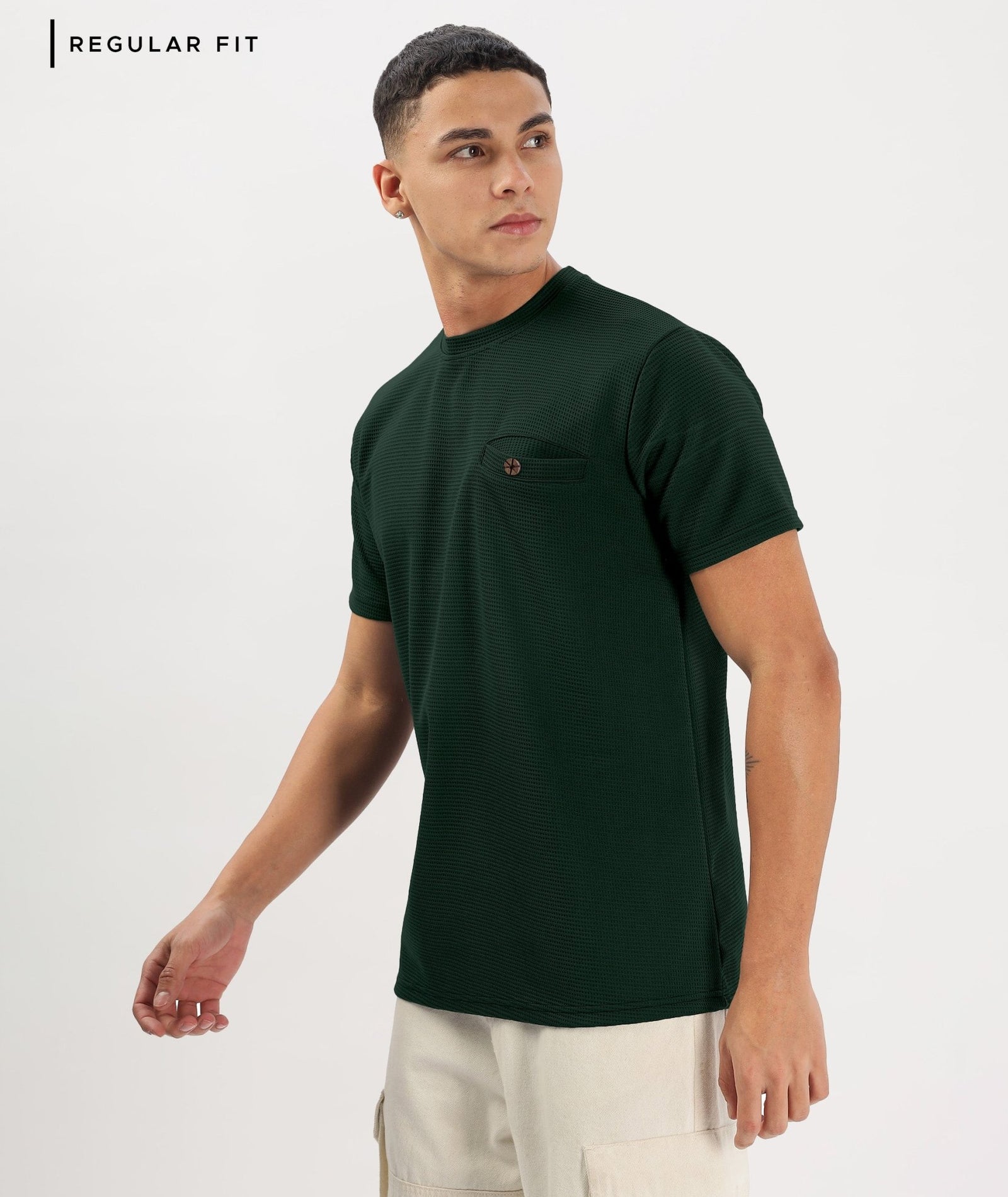 Men's Solid Regular Fit T-Shirt