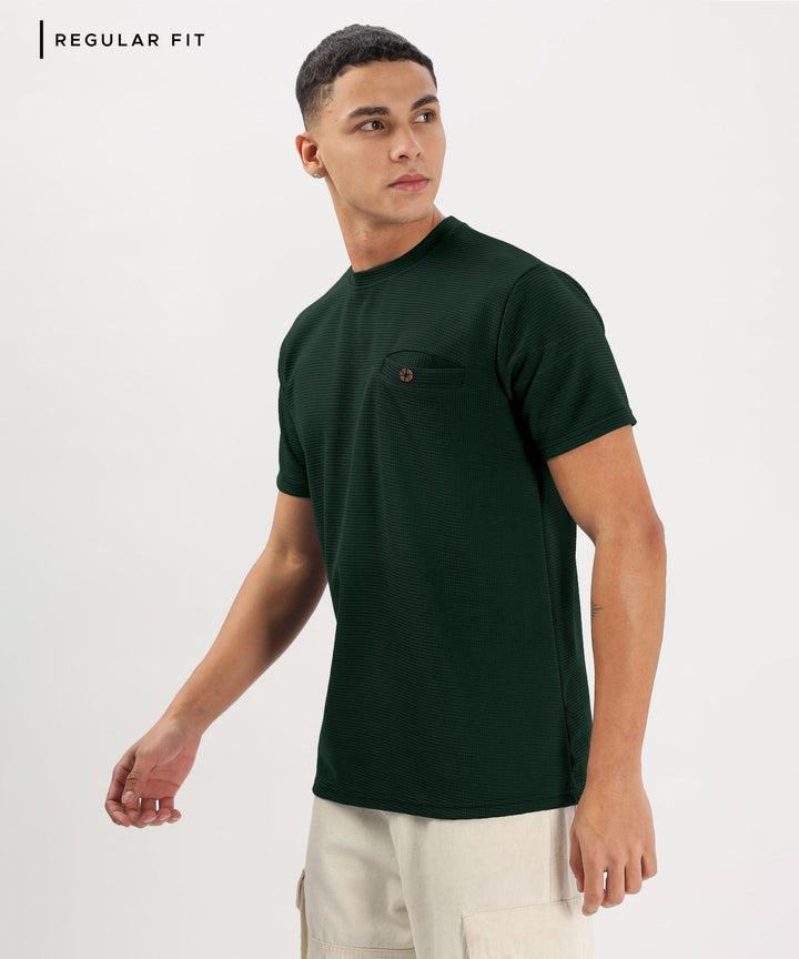 Men's Solid Regular Fit T-Shirt