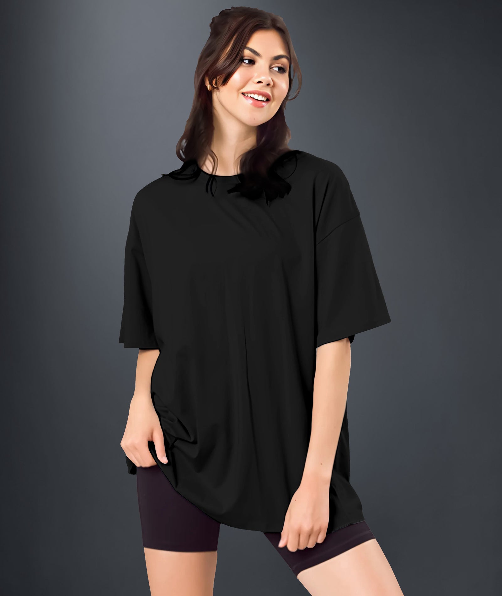 Black Womens Oversized Tshirt