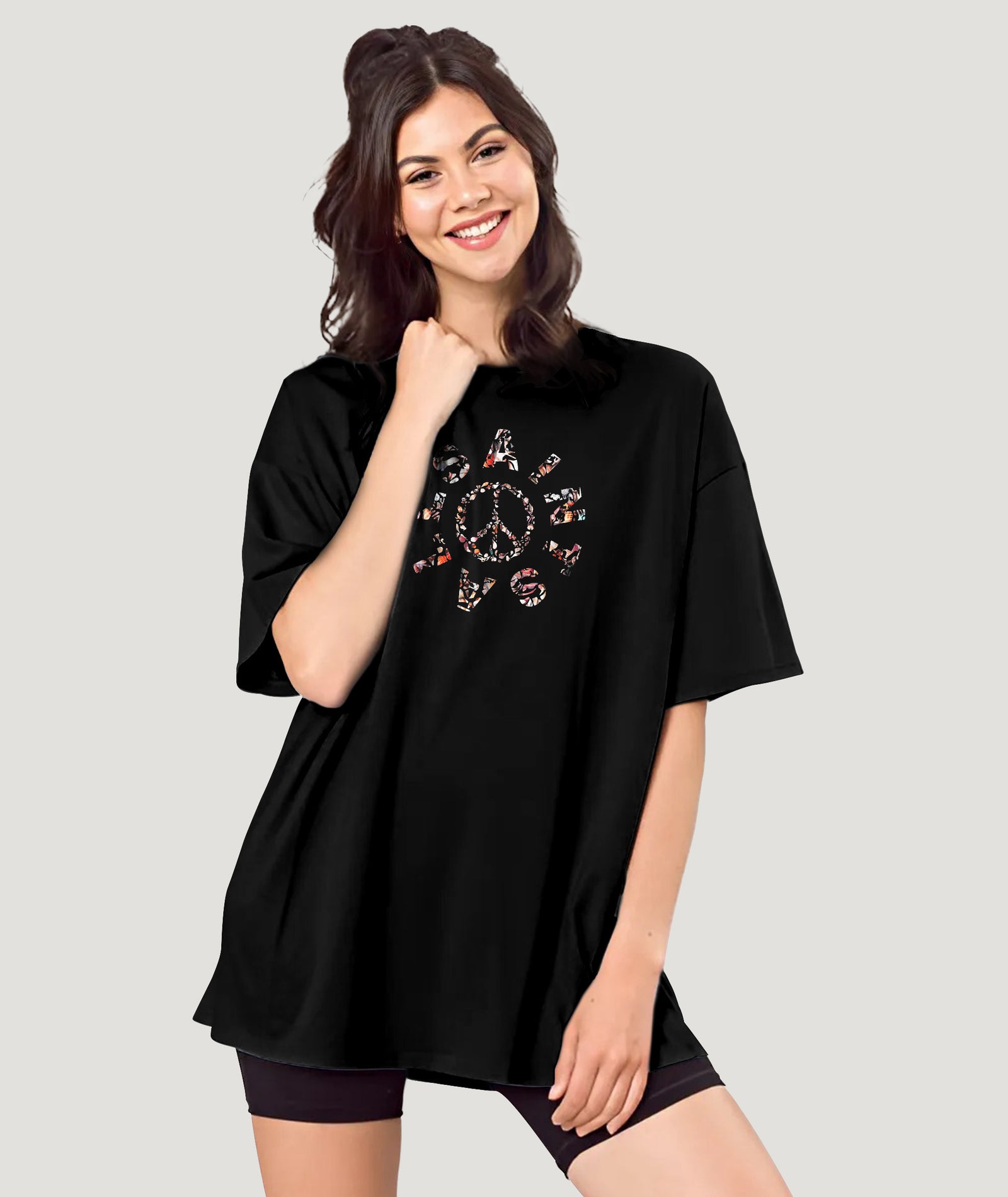 Black Womens Oversized Tshirt