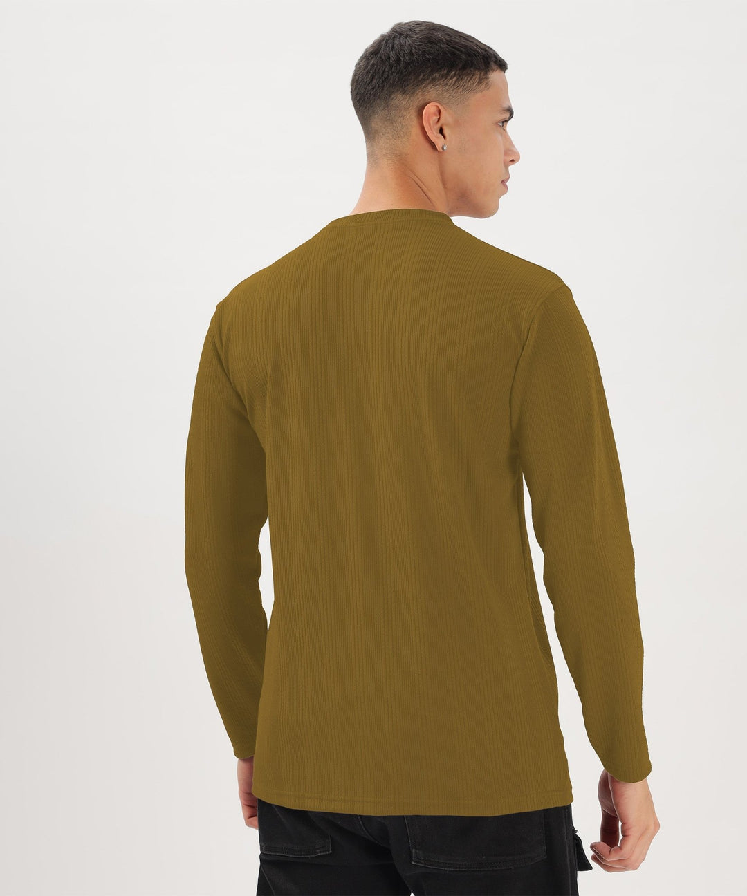 Men's Solid Full Sleeve Regular Fit T-Shirt