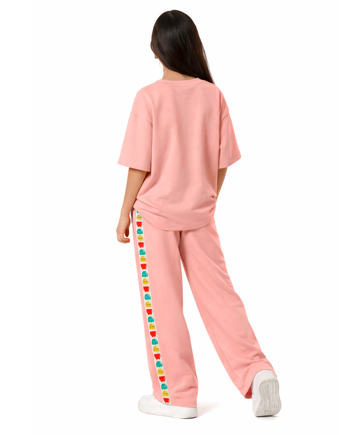 Girls Trendy Printed  Co-Ord Set | Regular Fit