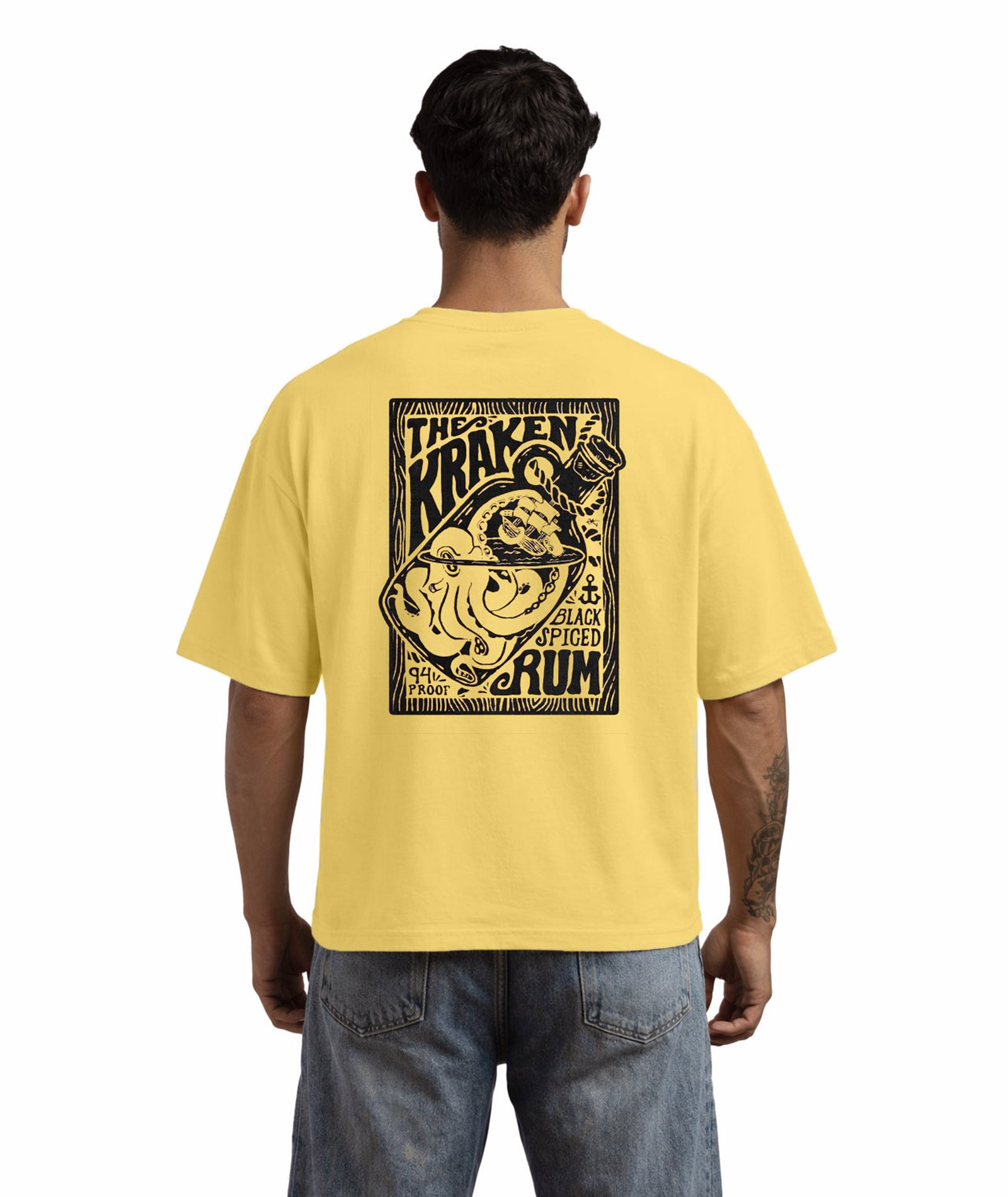 Mens Cotton Oversized Graphic T-Shirt | Front & Back Print