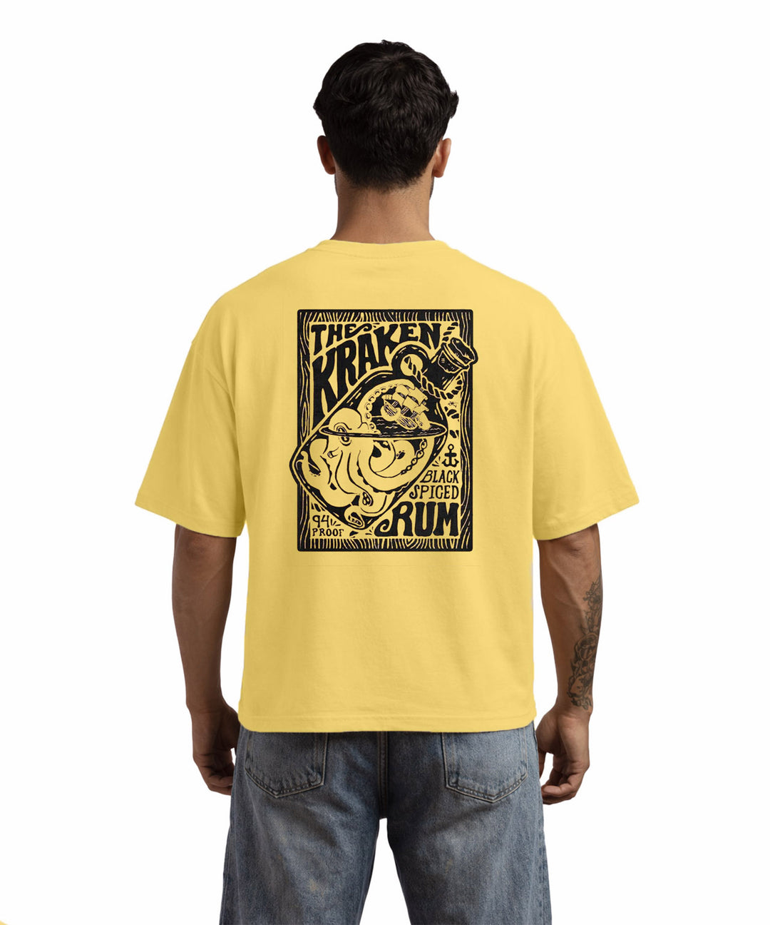 Mens Cotton Oversized Graphic T-Shirt | Front & Back Print