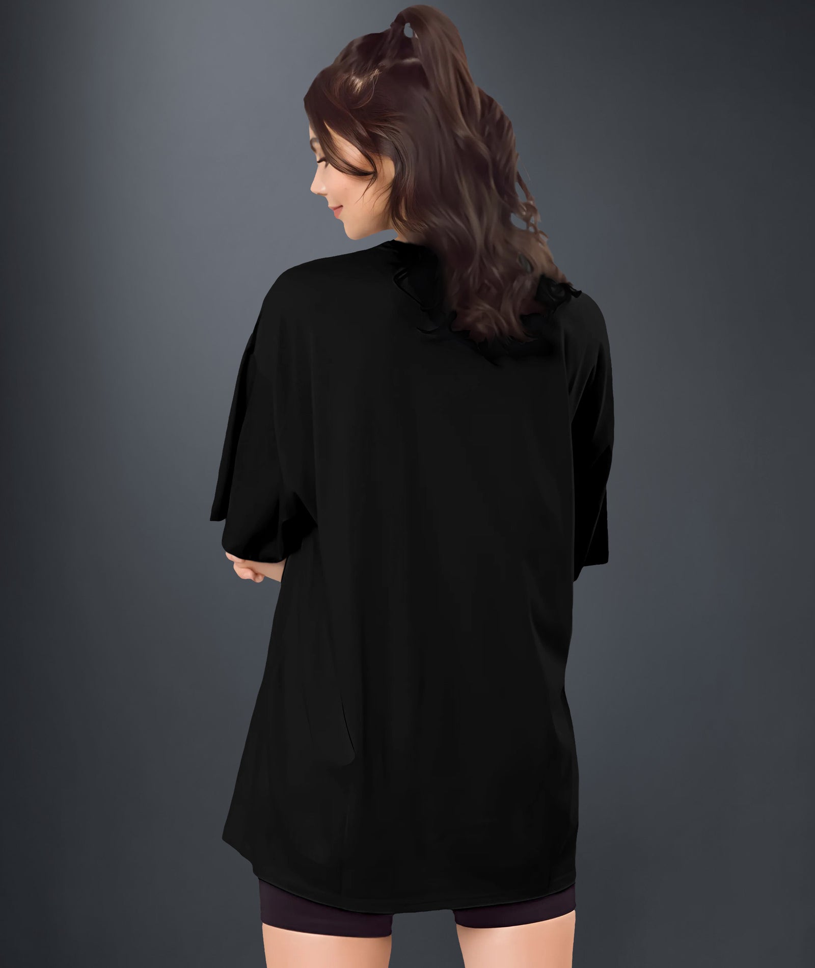 Black Womens Oversized Tshirt