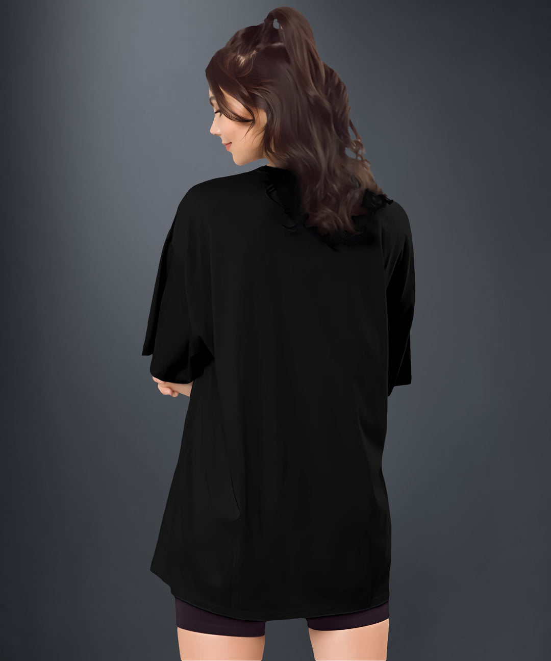 Black Womens Oversized Tshirt
