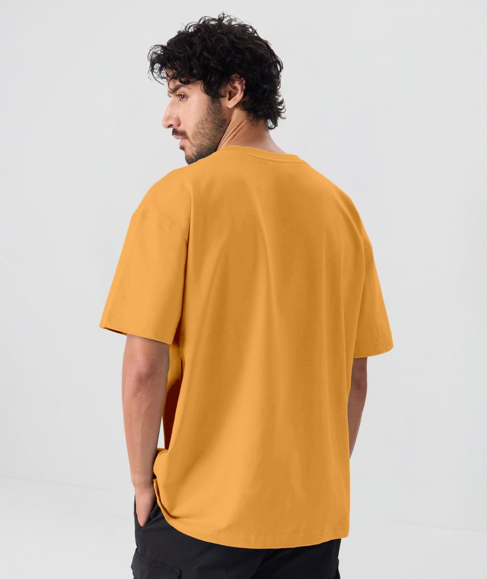 Men’s Solid Oversized T-Shirt | Yellow