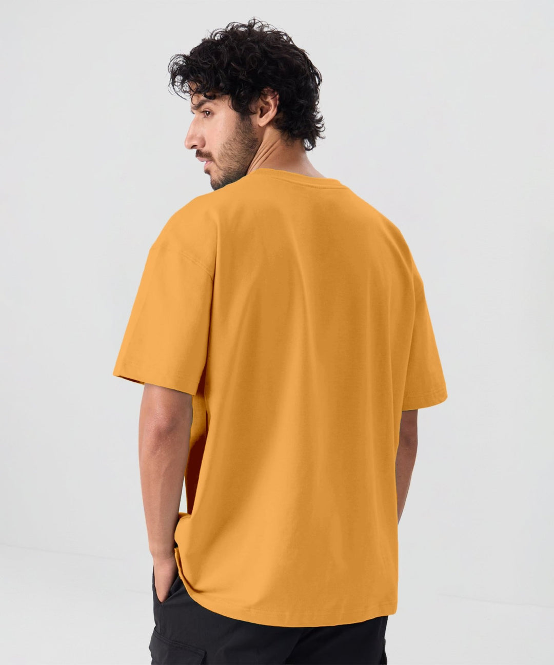 Men’s Solid Oversized T-Shirt | Yellow