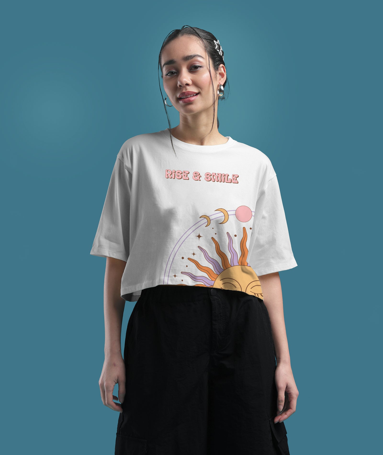 Womens Printed Crop Top