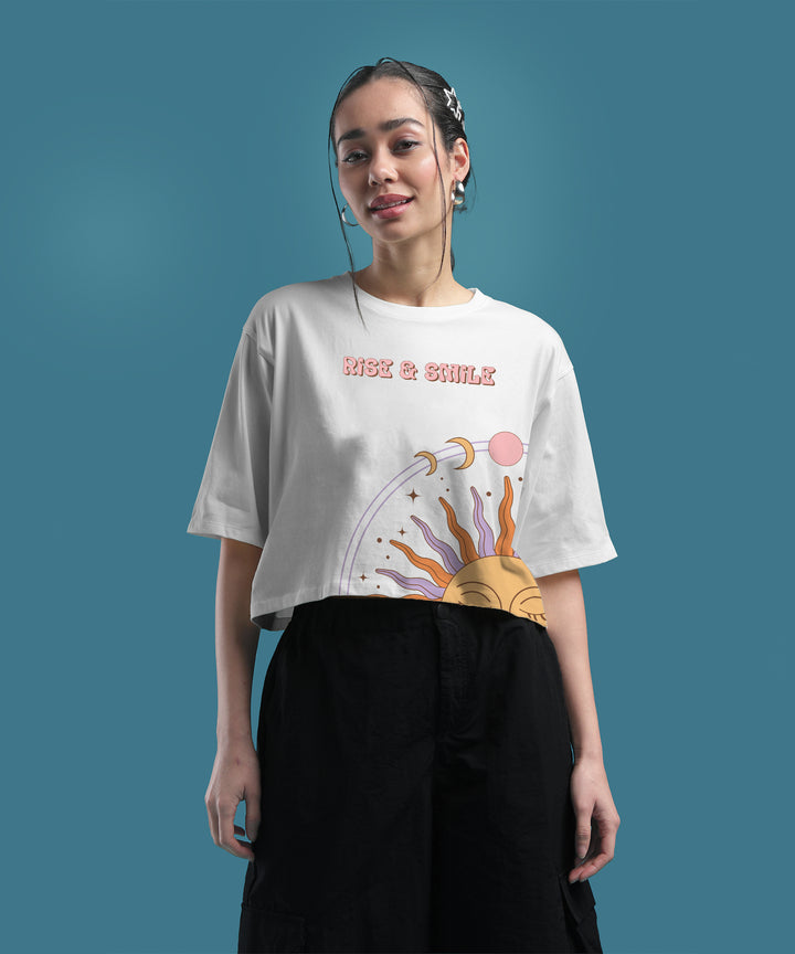 Womens Printed Crop Top