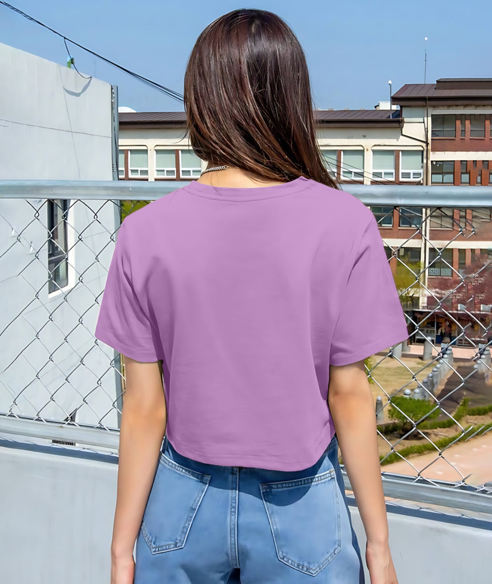 Womens Printed Crop Top