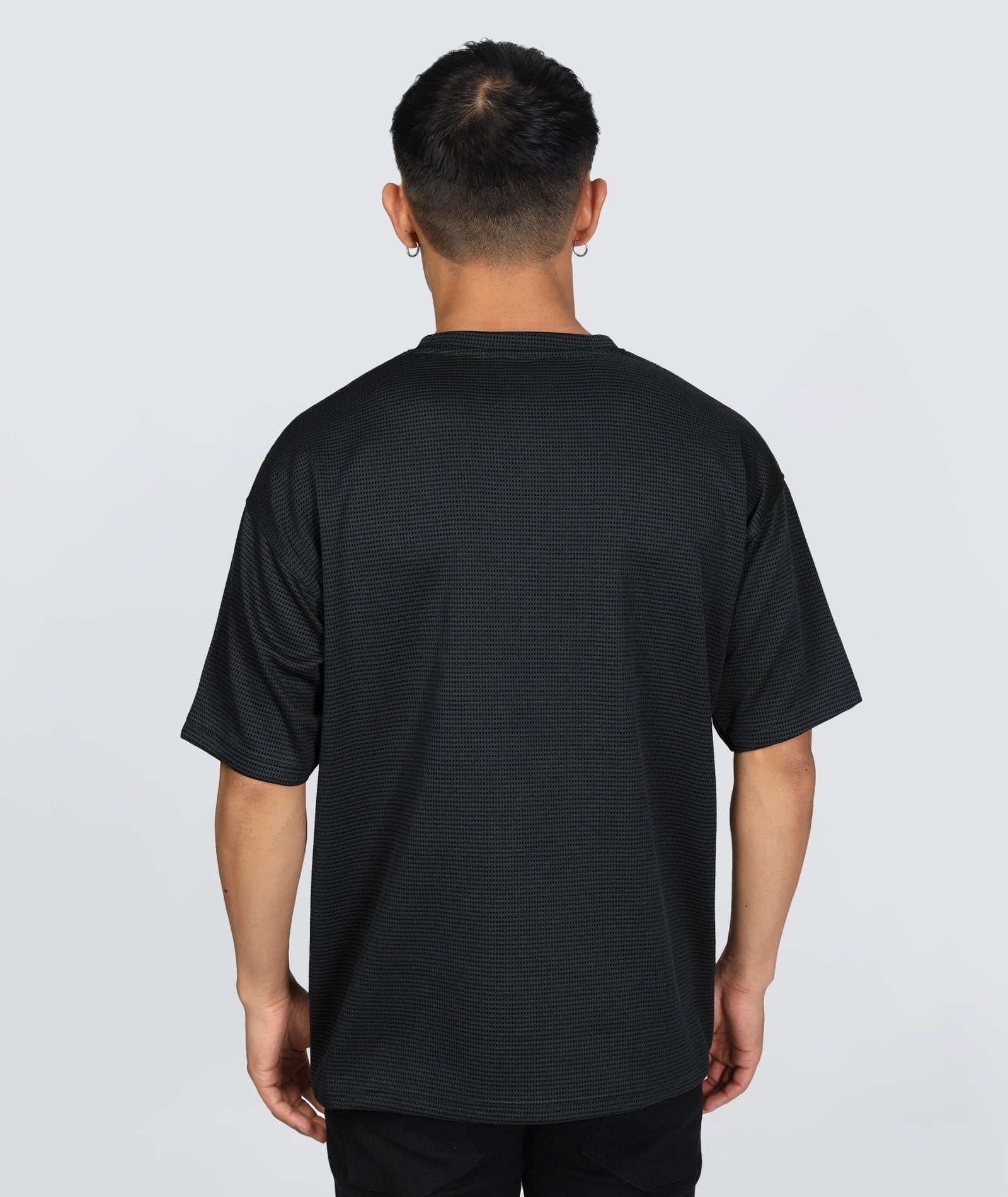 Men's Oversized Dotted Drop Shoulder T-Shirt