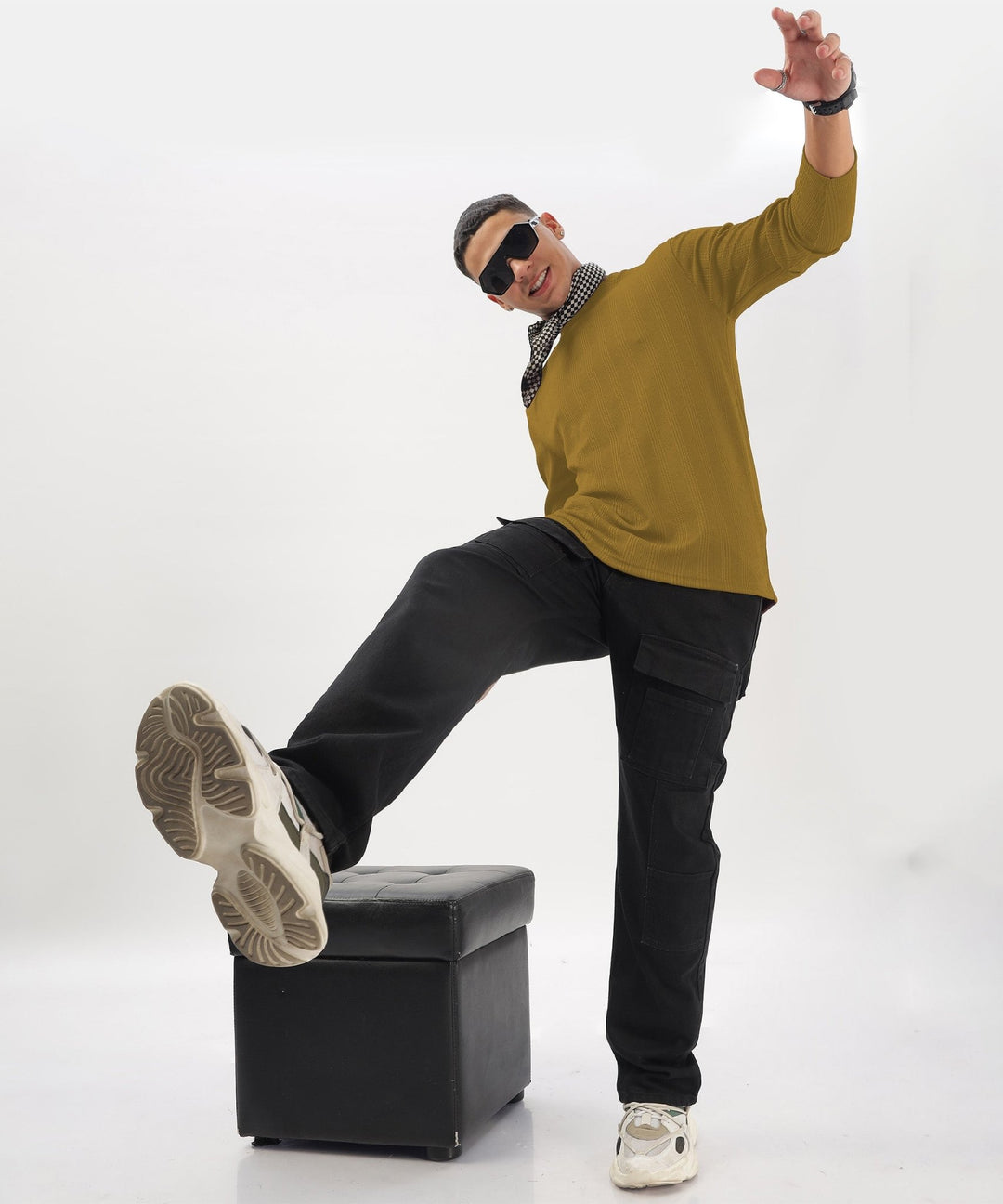 Men's Solid Full Sleeve Regular Fit T-Shirt