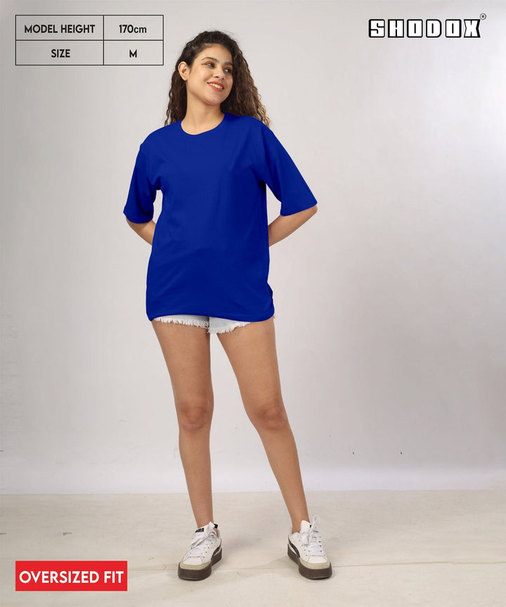 Womens Oversized Royal Blue Tshirt