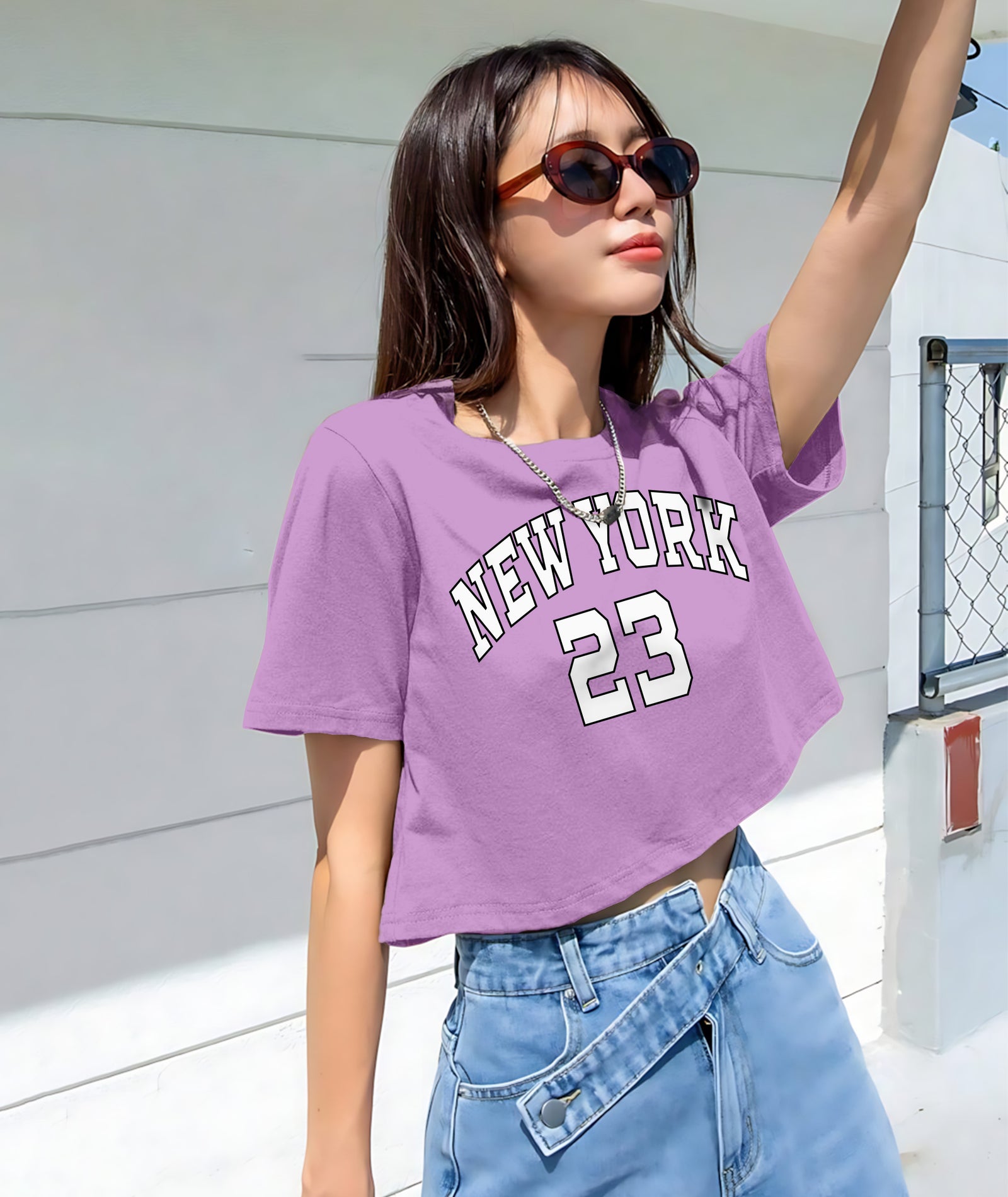 Womens Printed Crop Top