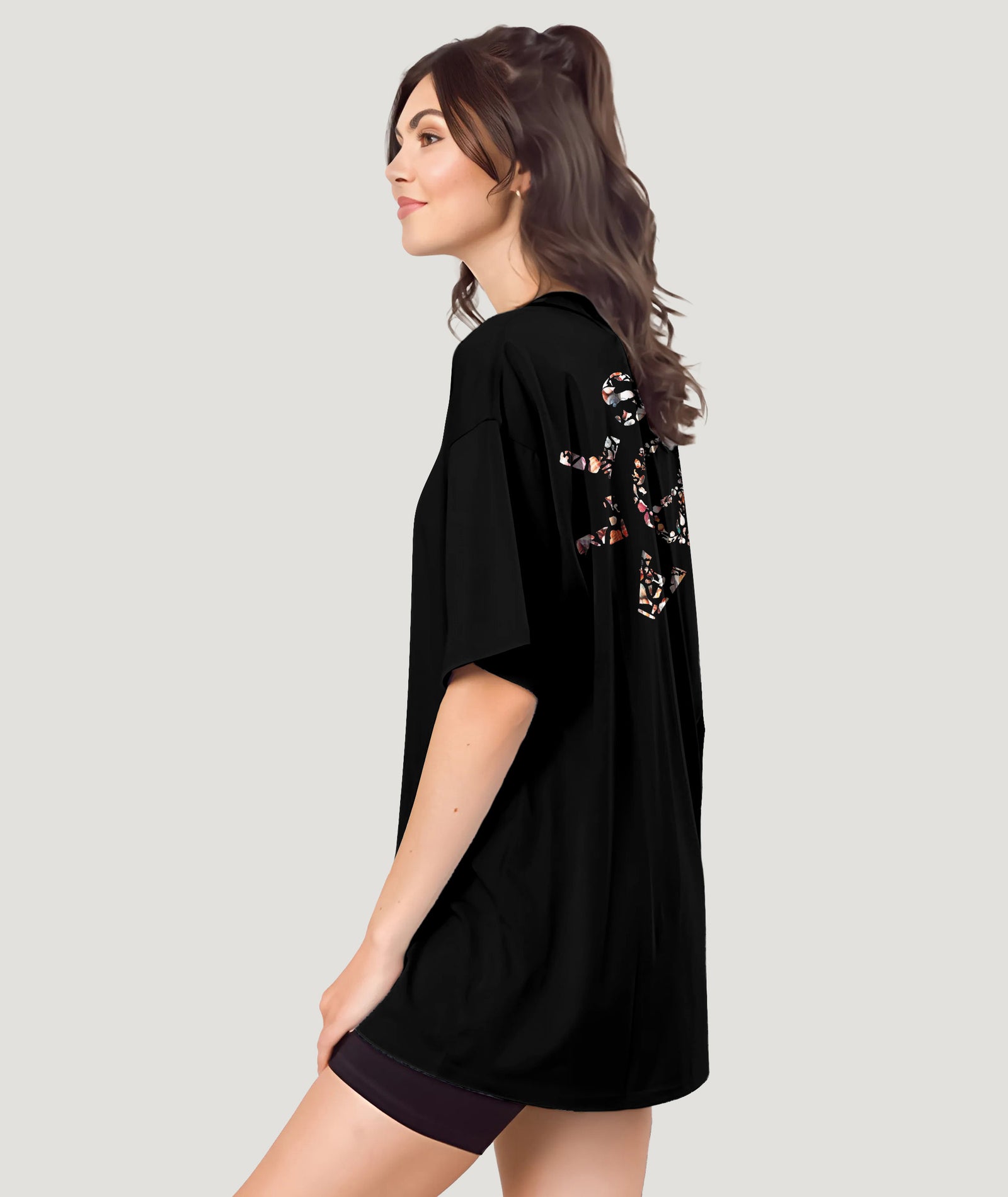 Black Womens Oversized Tshirt