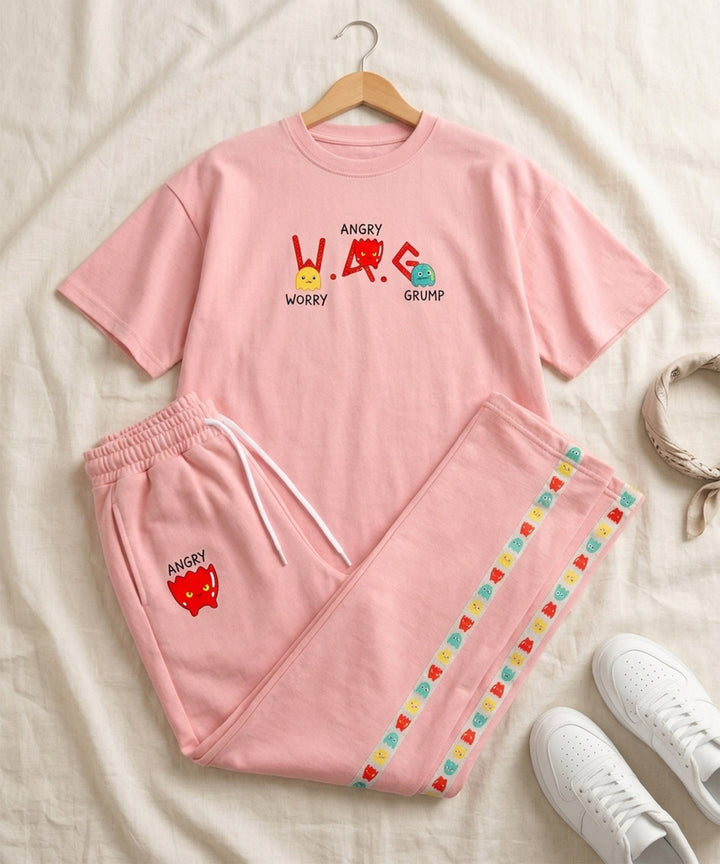 Girls Trendy Printed  Co-Ord Set | Regular Fit