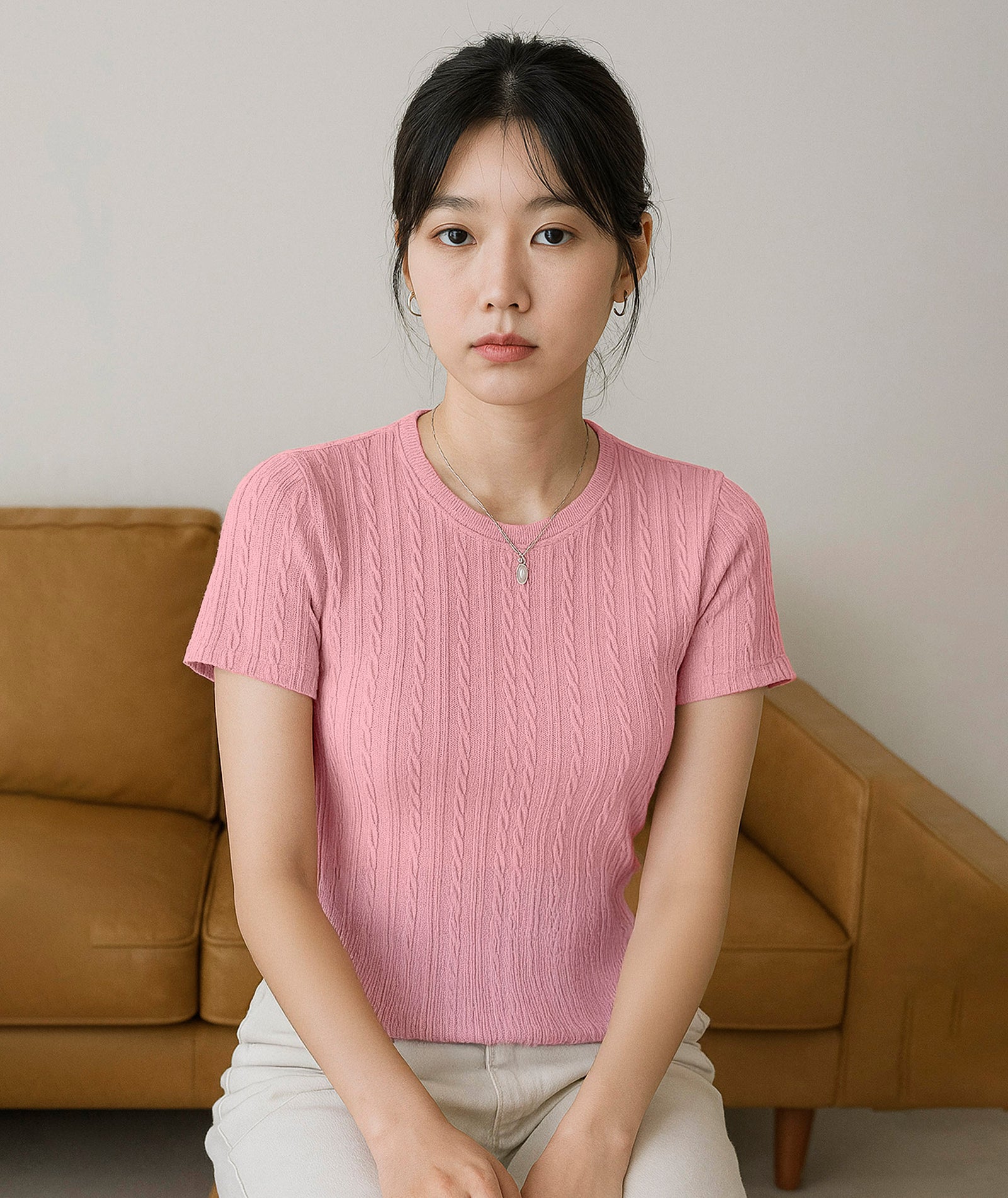 Womens Poly cotton Half Sleeve Solid T-Shirt