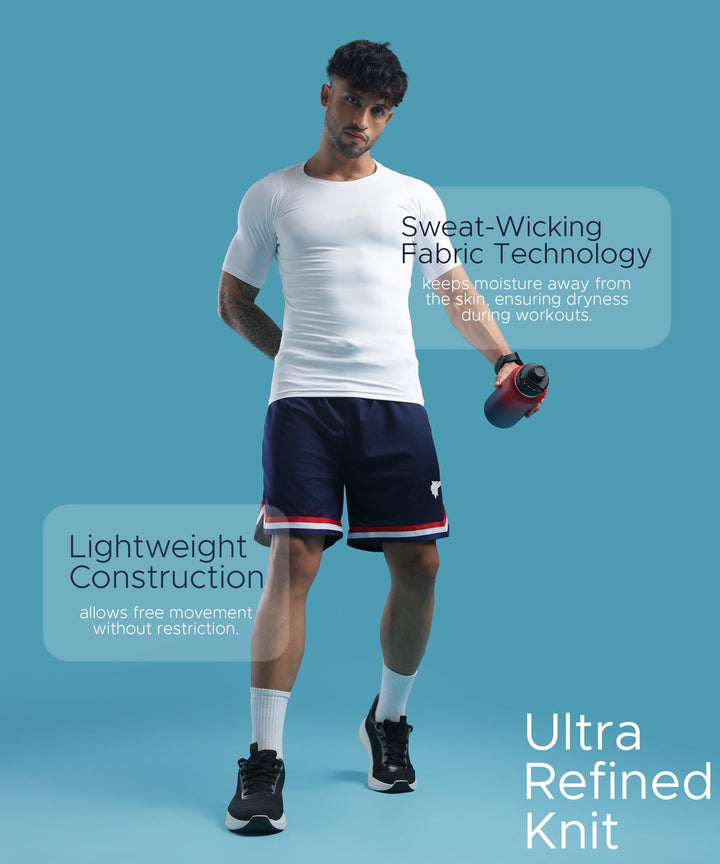 Mens Athletic Shorts with Pockets | Navy