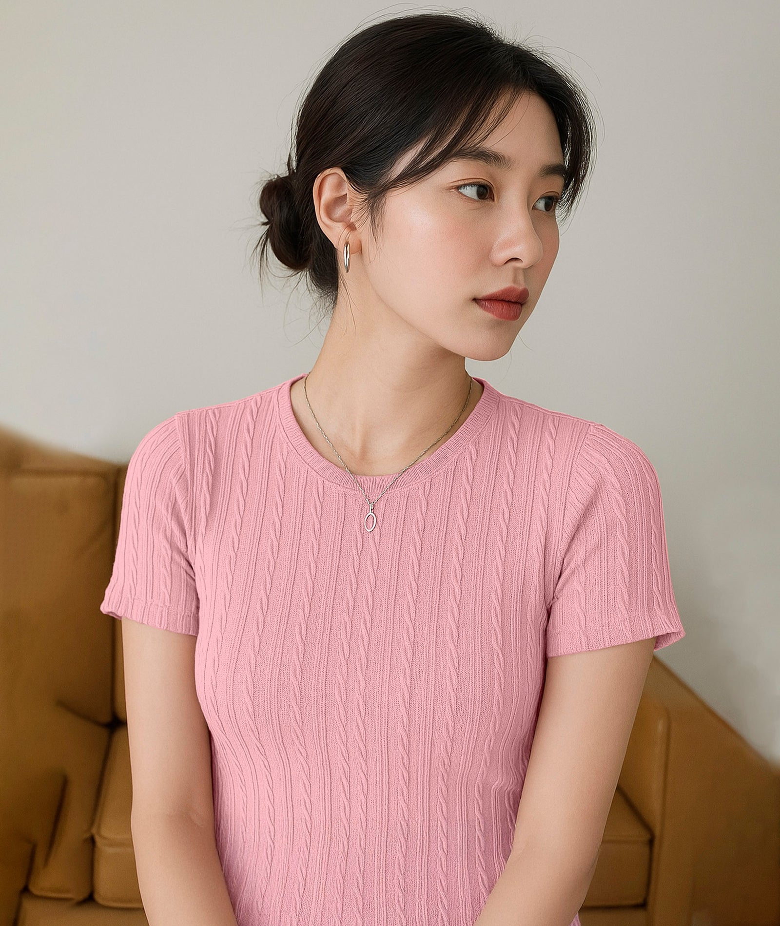 Womens Poly cotton Half Sleeve Solid T-Shirt
