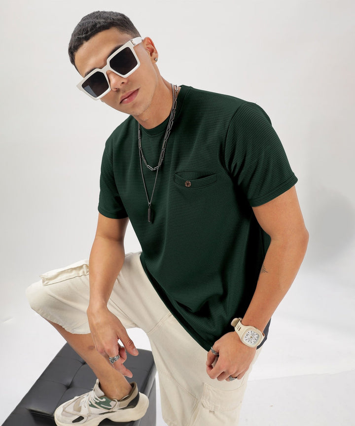 Men's Solid Regular Fit T-Shirt