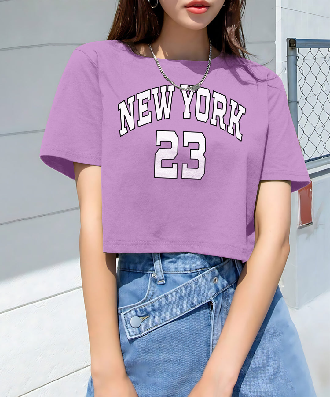 Womens Printed Crop Top
