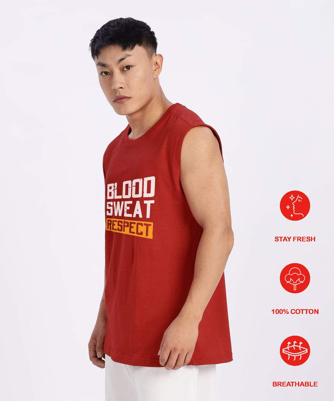 Red Mens Relaxed Fit Tshirt