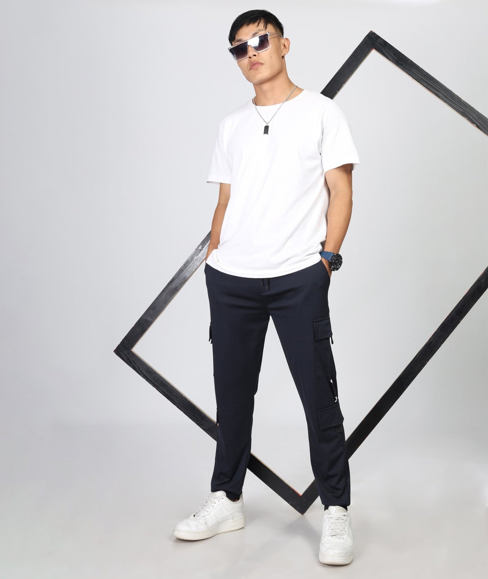 Mens Regular Fit Cargo Trackpants