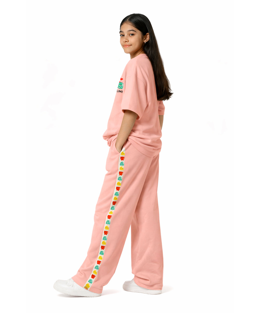 Girls Trendy Printed  Co-Ord Set | Regular Fit