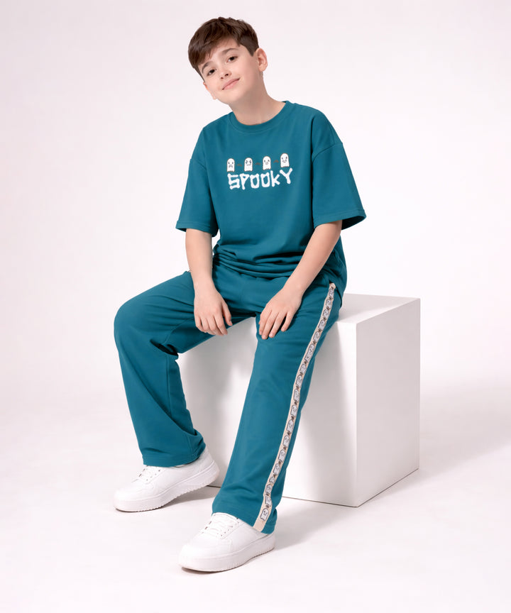 Boys Trendy Printed  Co-Ord Set | Regular Fit