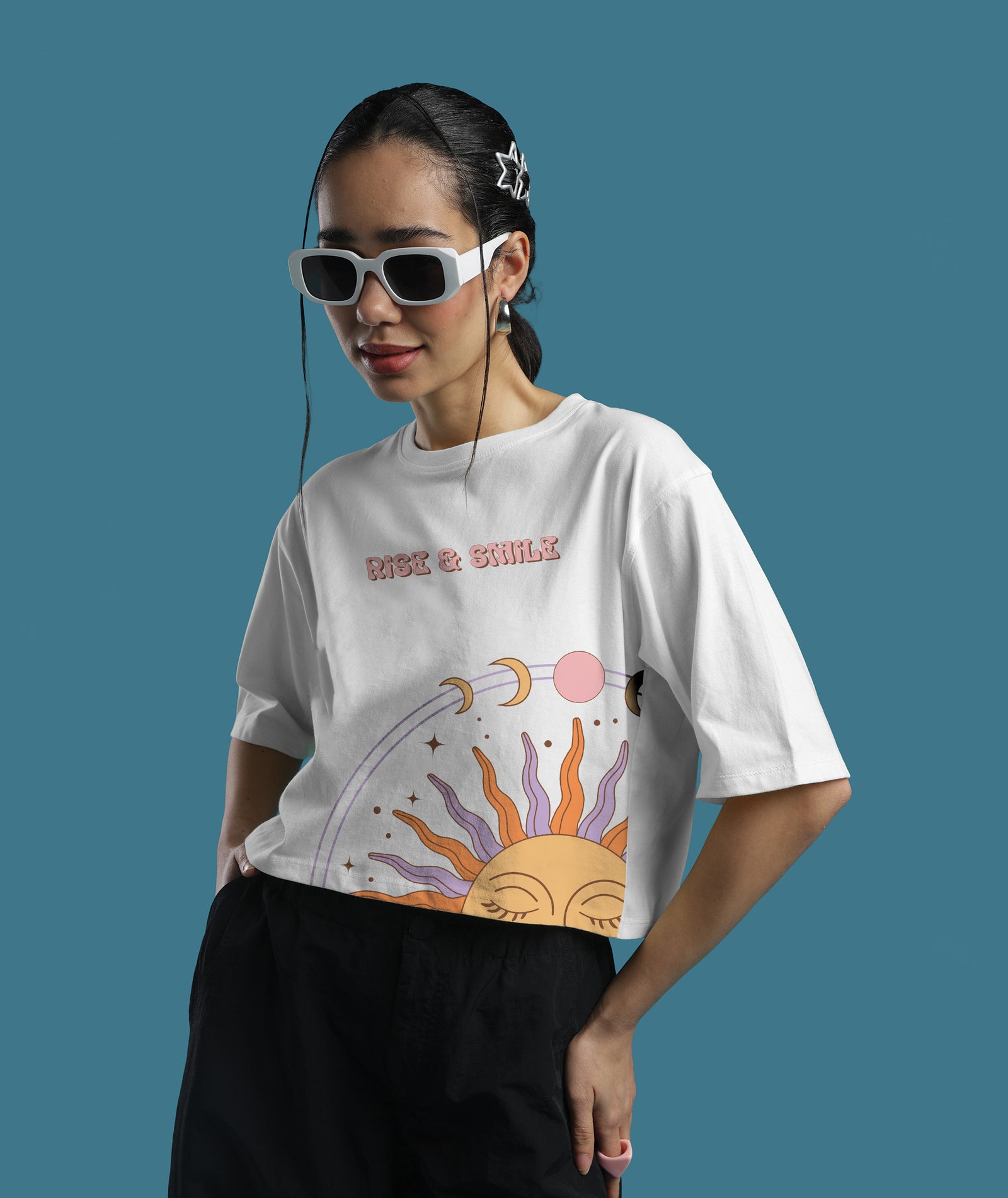 Womens Printed Crop Top