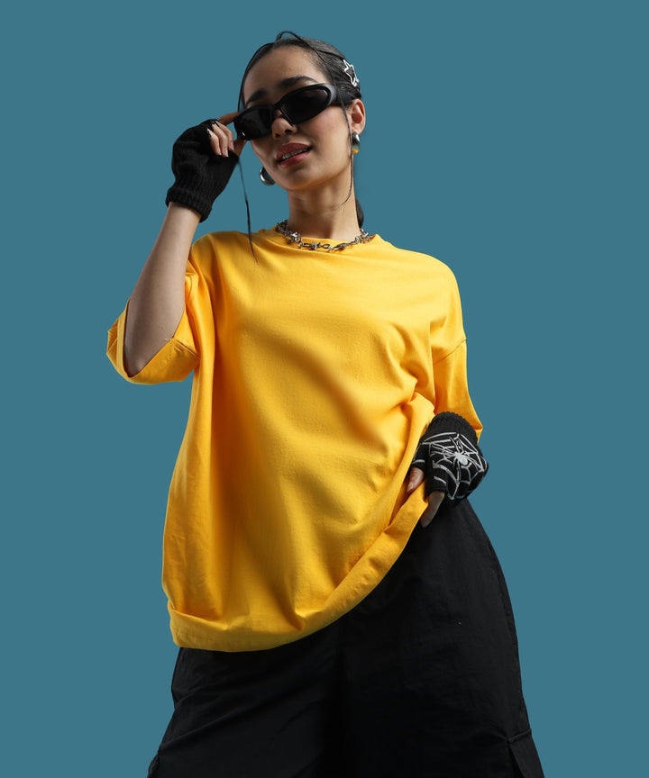 Womens Super Oversized Tshirt | Yellow
