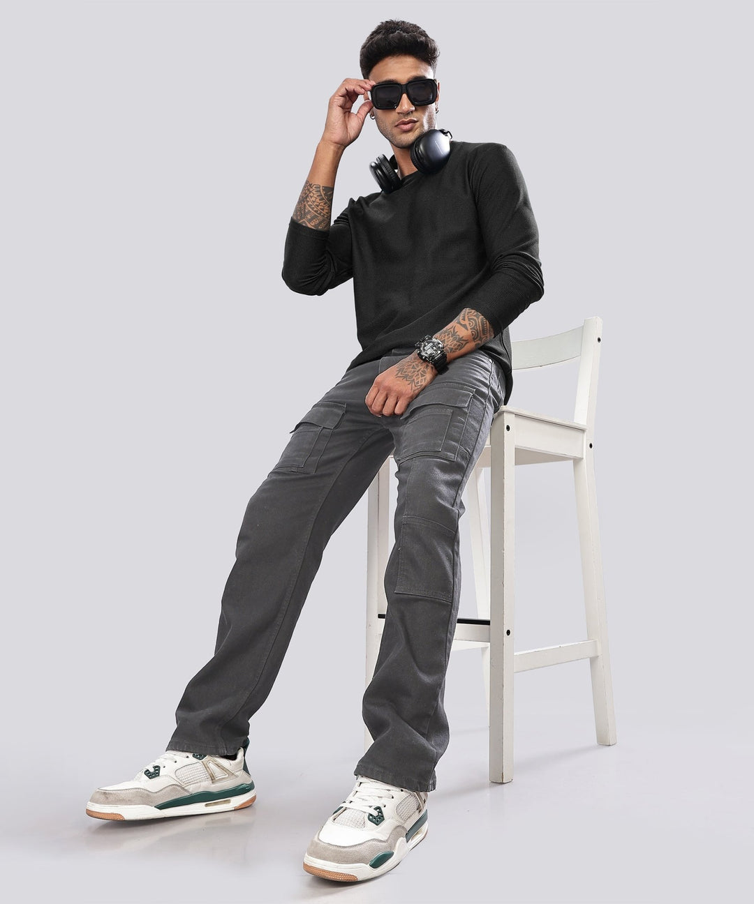 Men’s Regular Fit Polyblend Long Sleeve T-Shirt