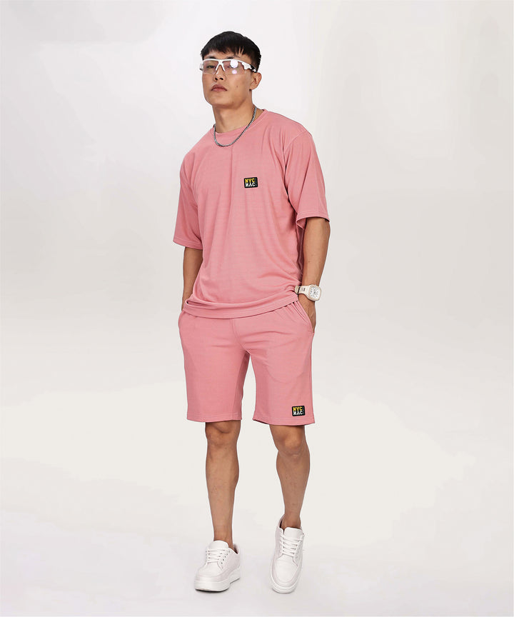 Men's Tshirt & Shorts Set - Rose Gold