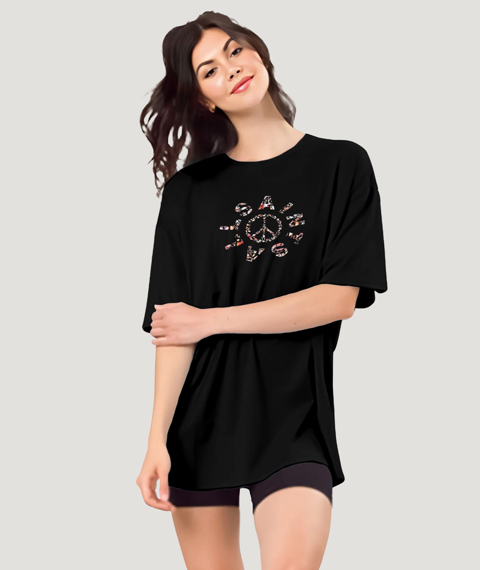 Black Womens Oversized Tshirt