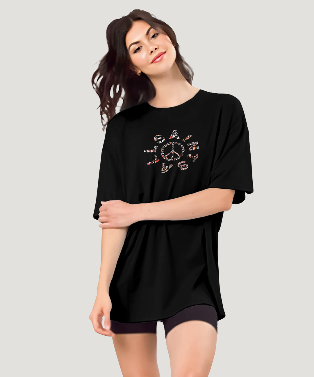 Black Womens Oversized Tshirt