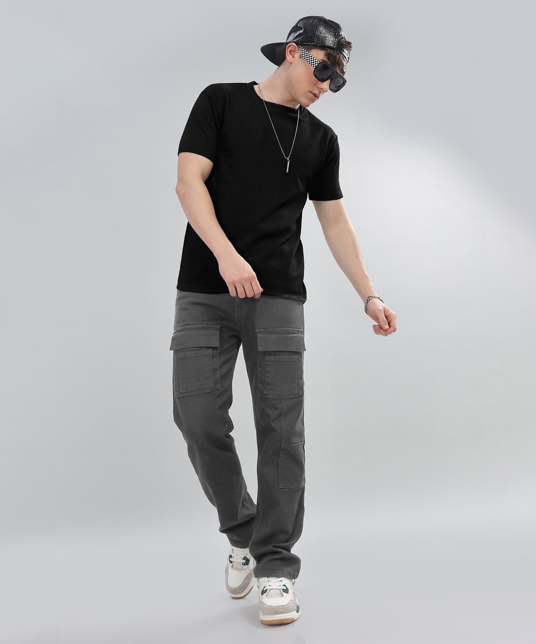 Men's Poly cotton Half Sleeve Solid T-Shirt