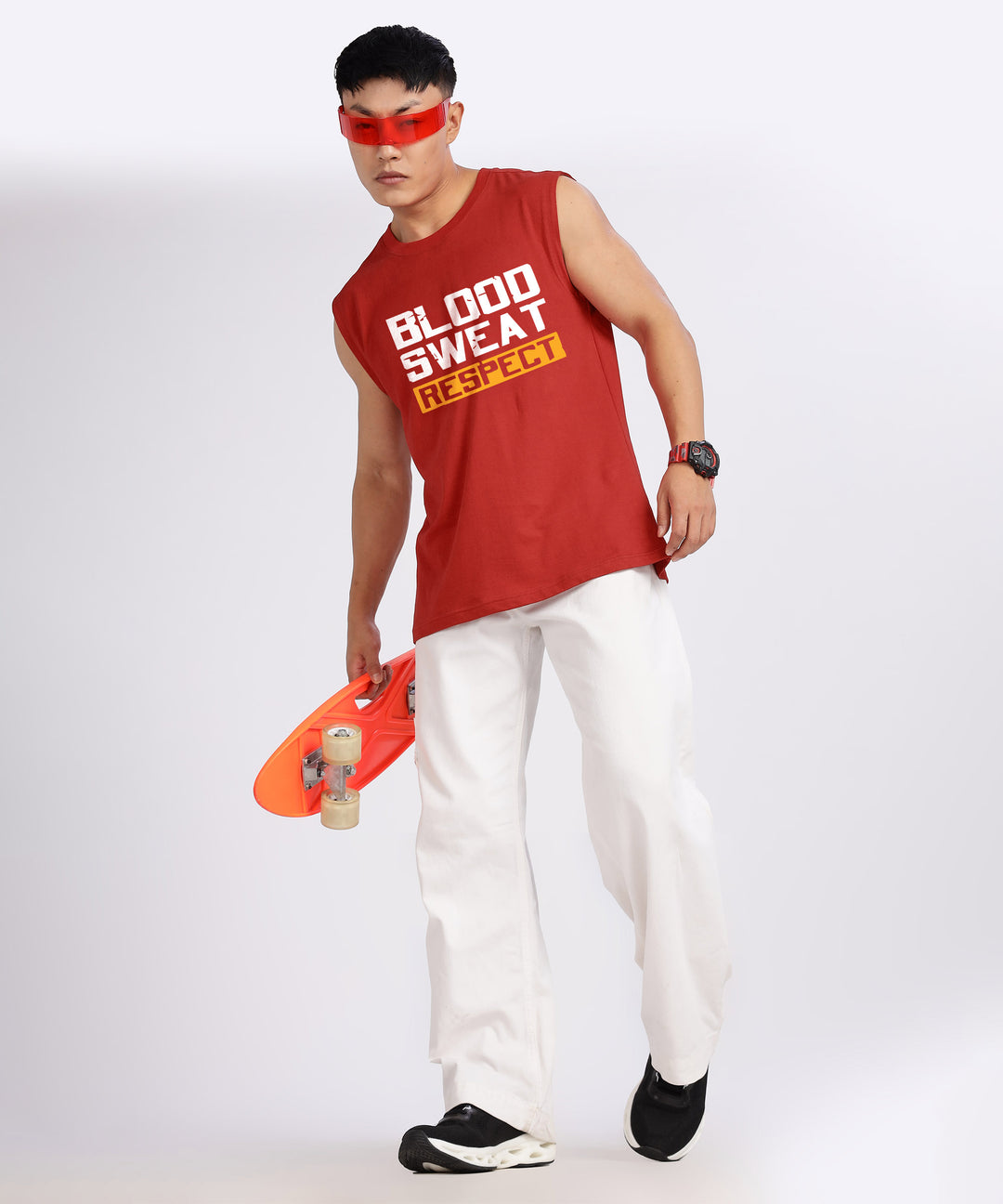 Red Mens Relaxed Fit Tshirt
