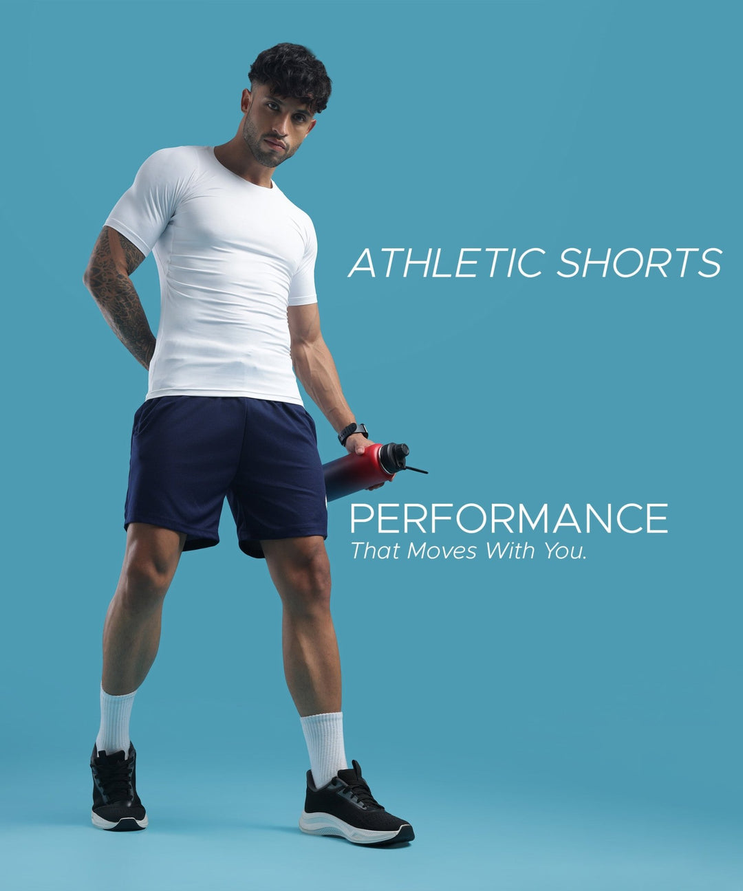 Mens Athletic Lightweight Shorts with Pockets | Navy