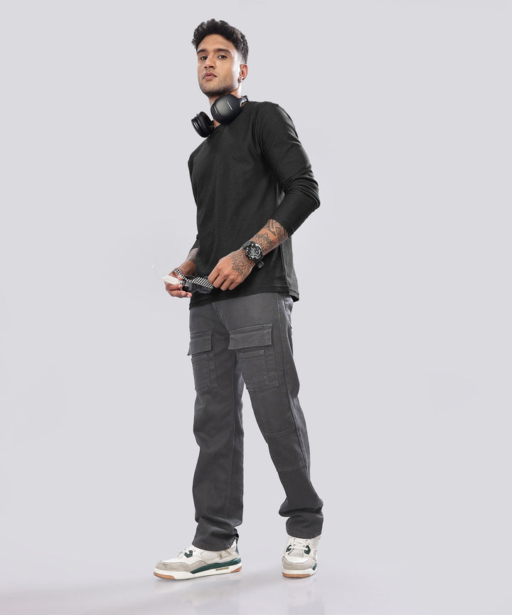 Men’s Regular Fit Polyblend Long Sleeve T-Shirt