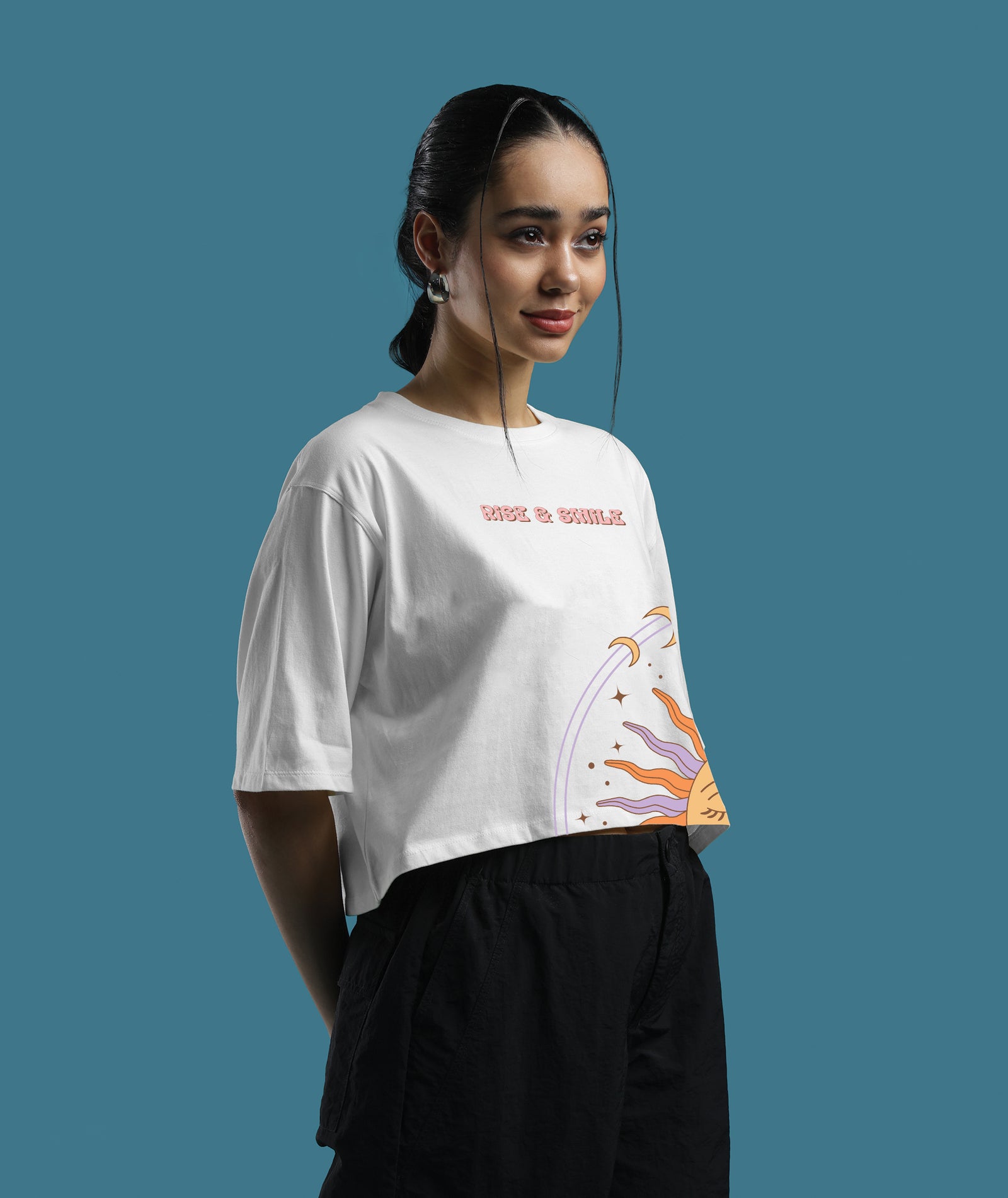 Womens Printed Crop Top