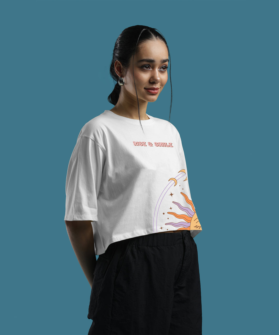 Womens Printed Crop Top