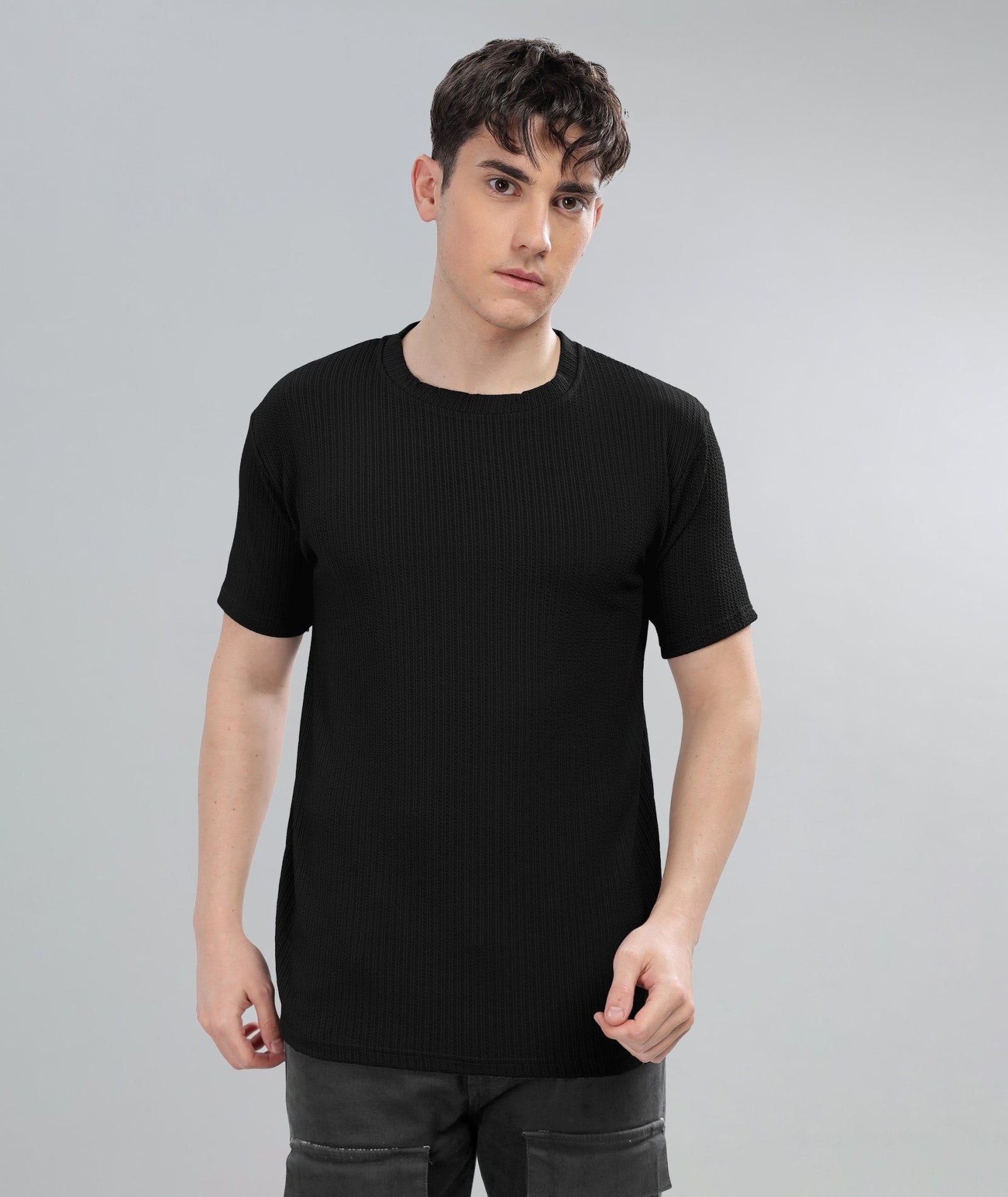 Men's Poly cotton Half Sleeve Solid T-Shirt