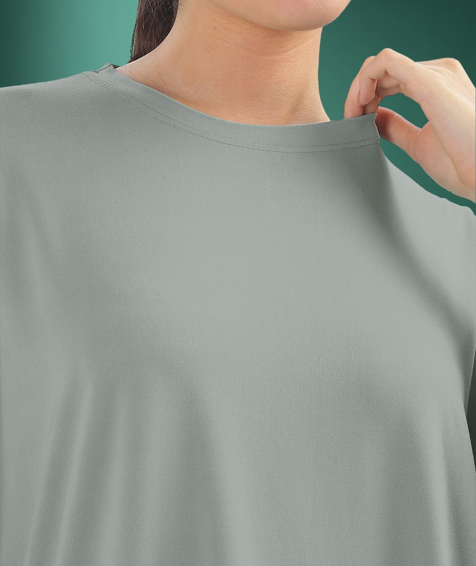 Womens Oversized Drop Shoulder T-Shirt with Side Pockets