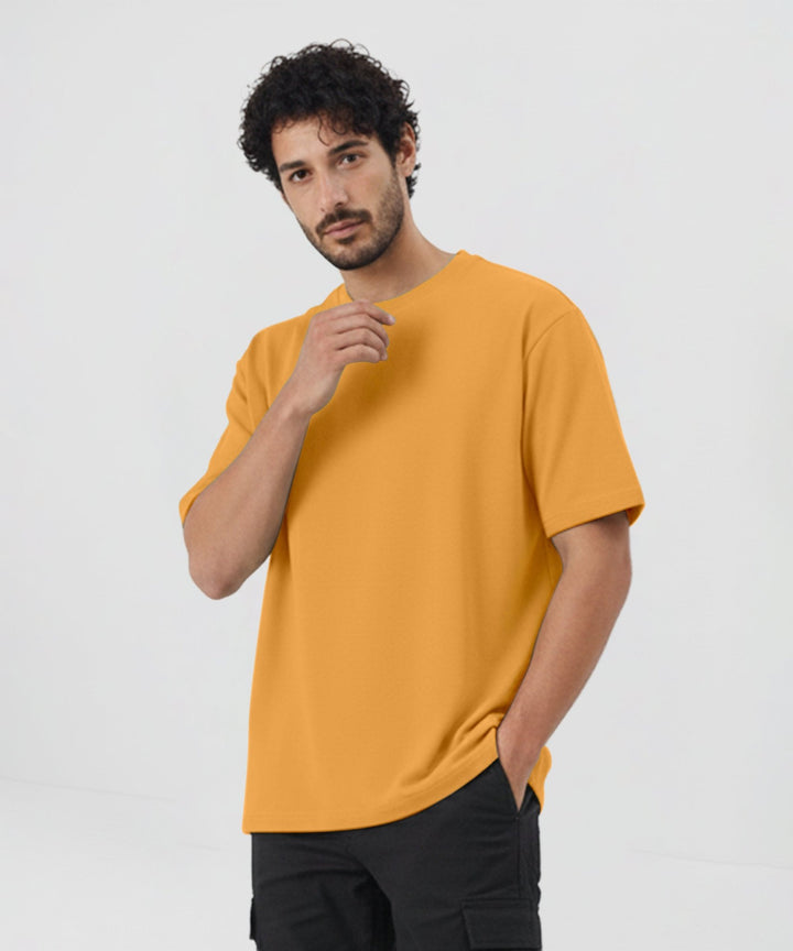 Men’s Solid Oversized T-Shirt | Yellow