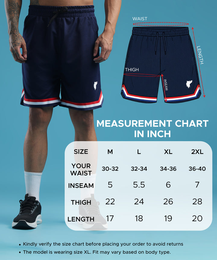 Mens Athletic Shorts with Pockets | Navy