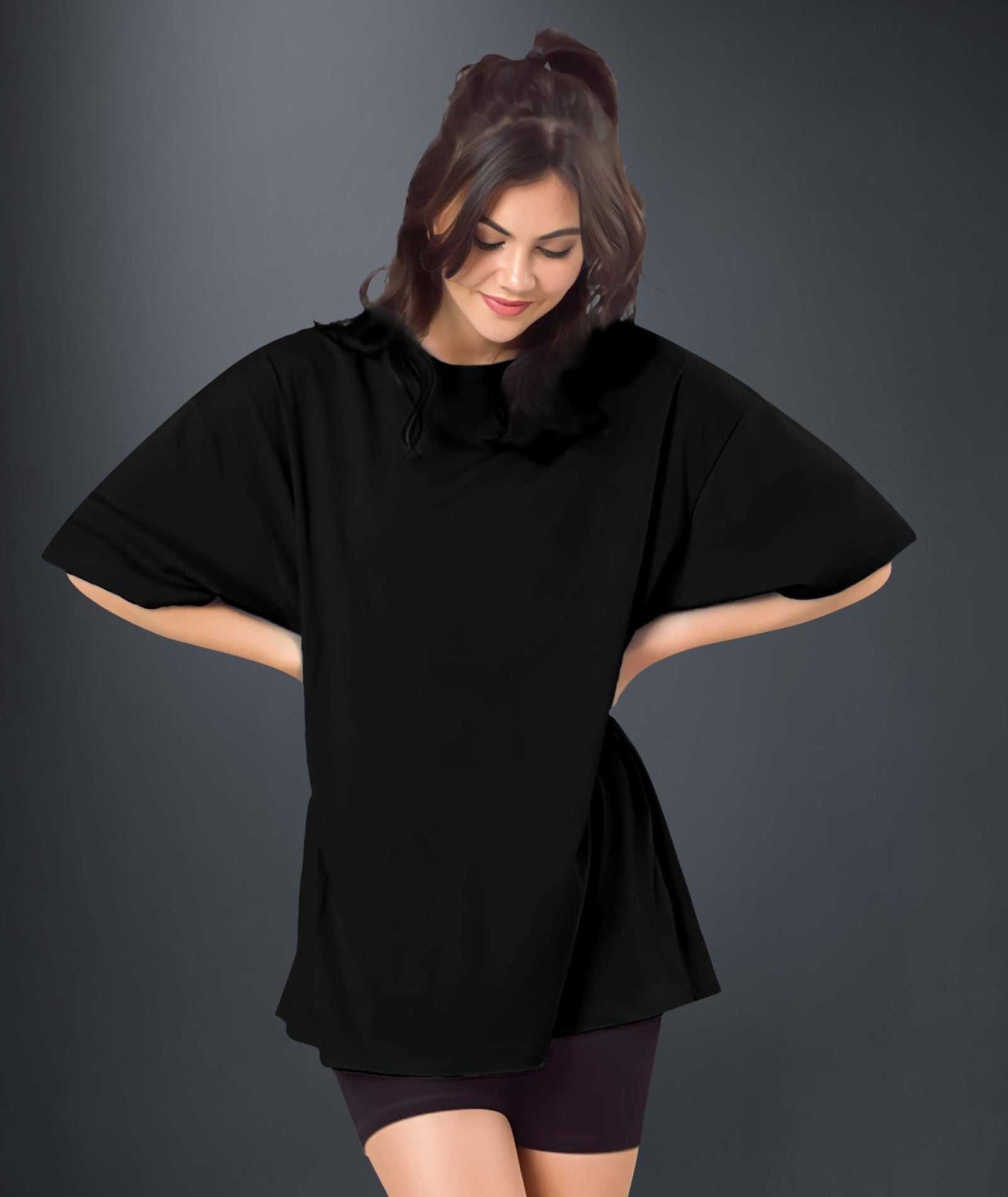 Black Womens Oversized Tshirt