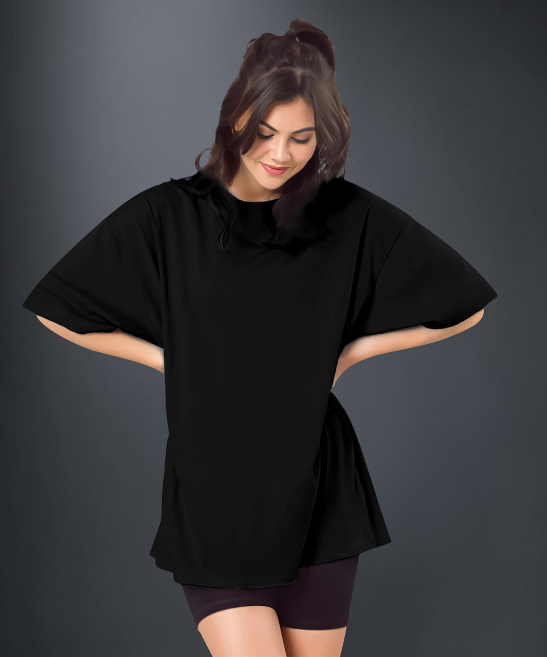 Black Womens Oversized Tshirt